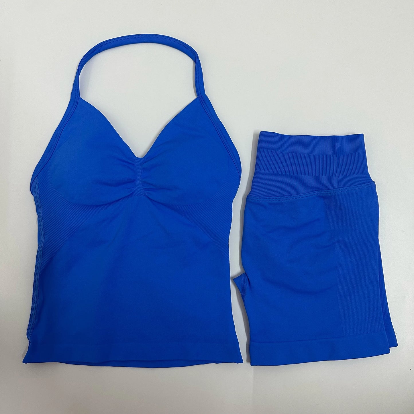 Backless Tank Top High-Waist Shorts