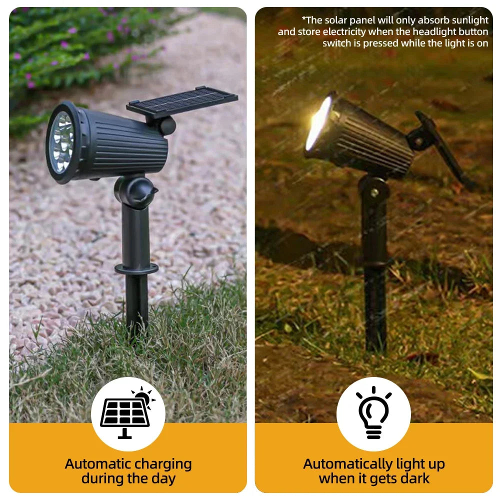 9 LED RGB Solar Spot Lights
