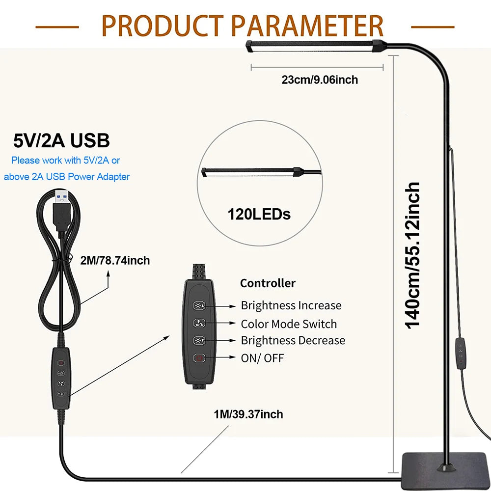 Adjustable LED Floor Lamp