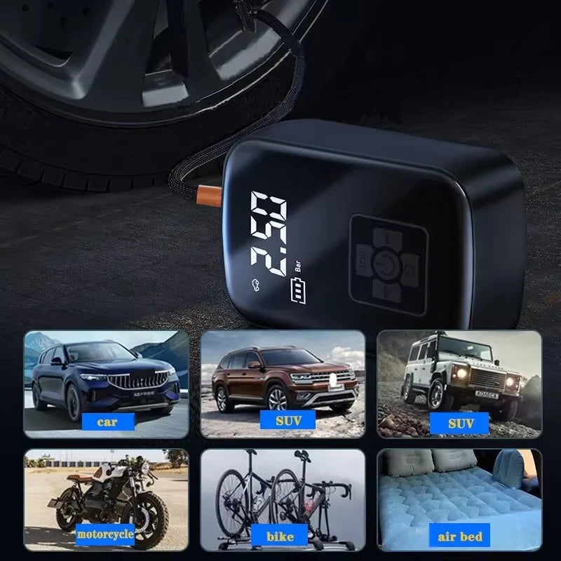 Wireless Wired Car Tire Inflator Pump
