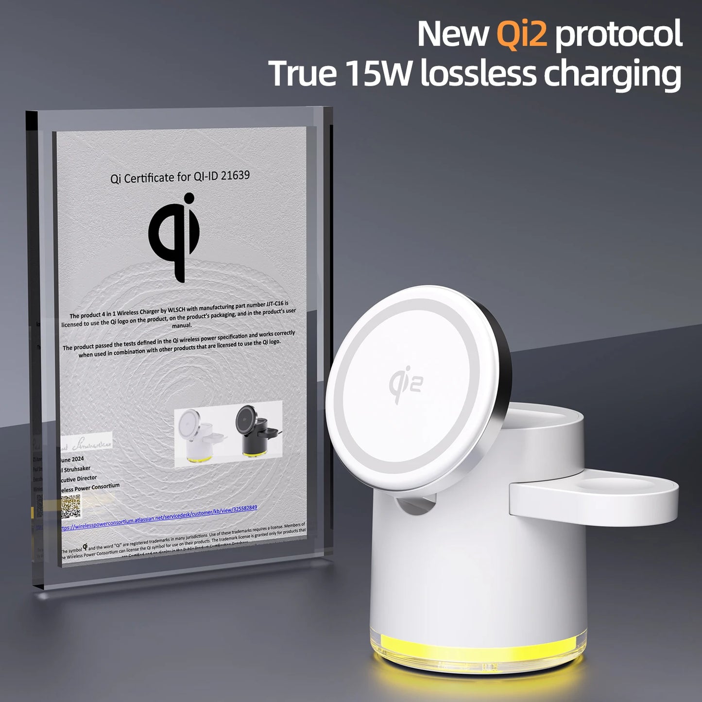 Magnetic Qi2 3-in-1 Wireless Charger Stand