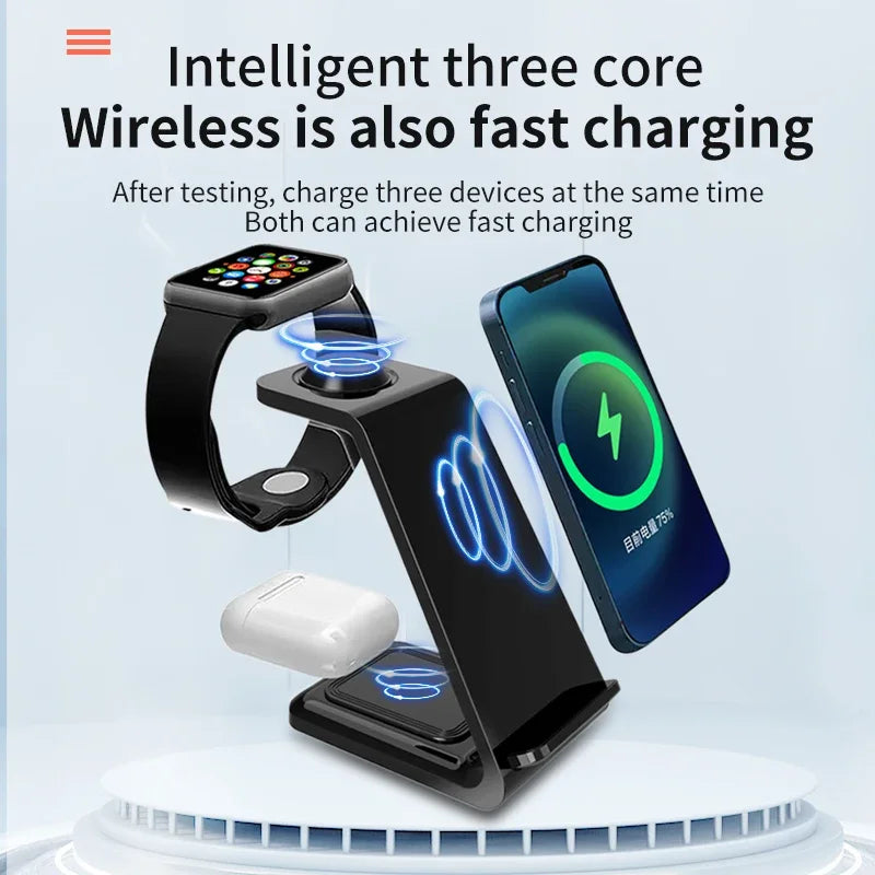100W 3-in-1 Wireless Charger Stand