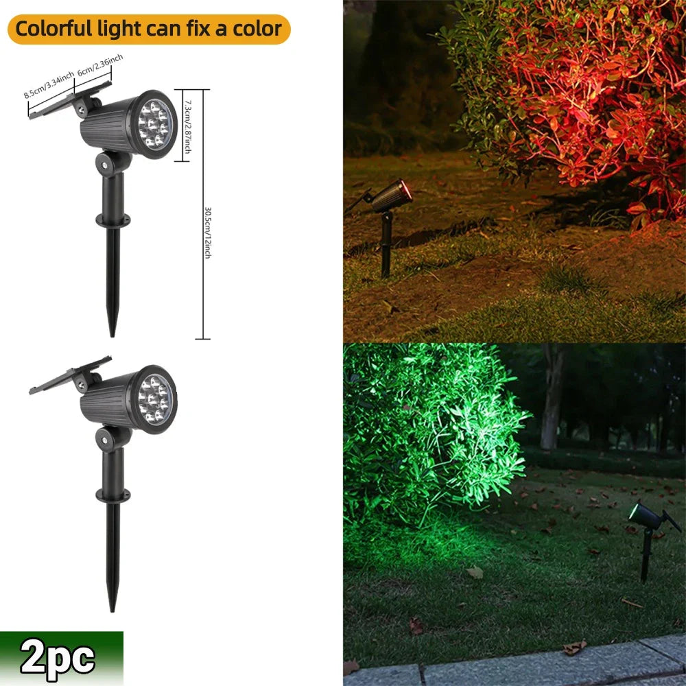 9 LED RGB Solar Spot Lights