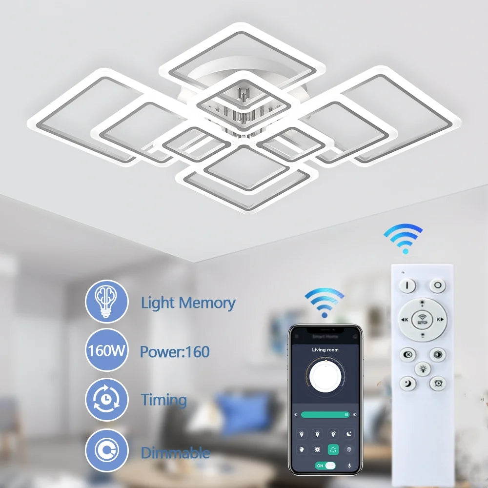 Modern Nordic Square LED Pendant Light