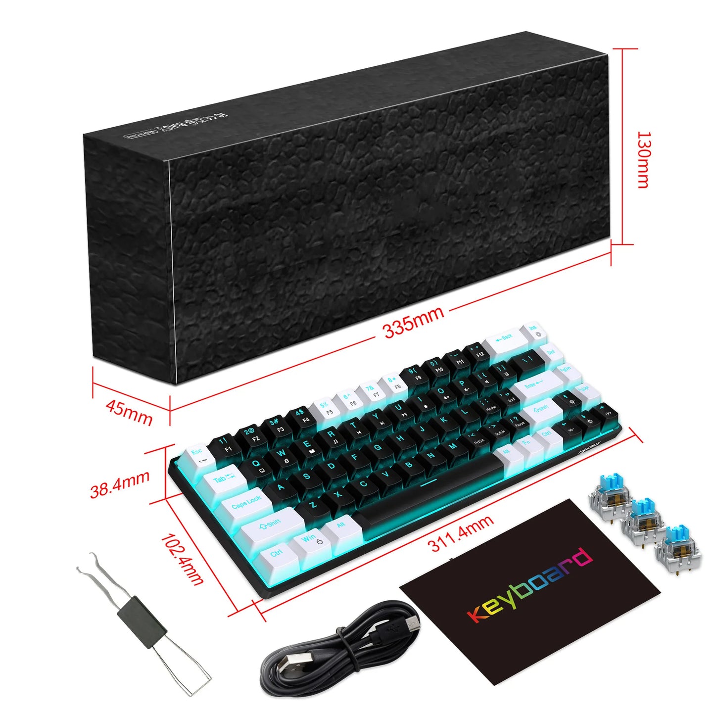 68-Key RGB Mechanical Keyboard