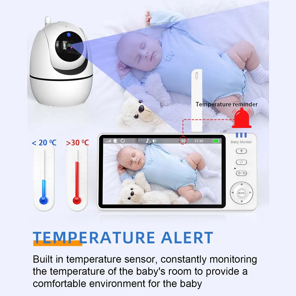 5-Inch HD Baby Monitor with Camera