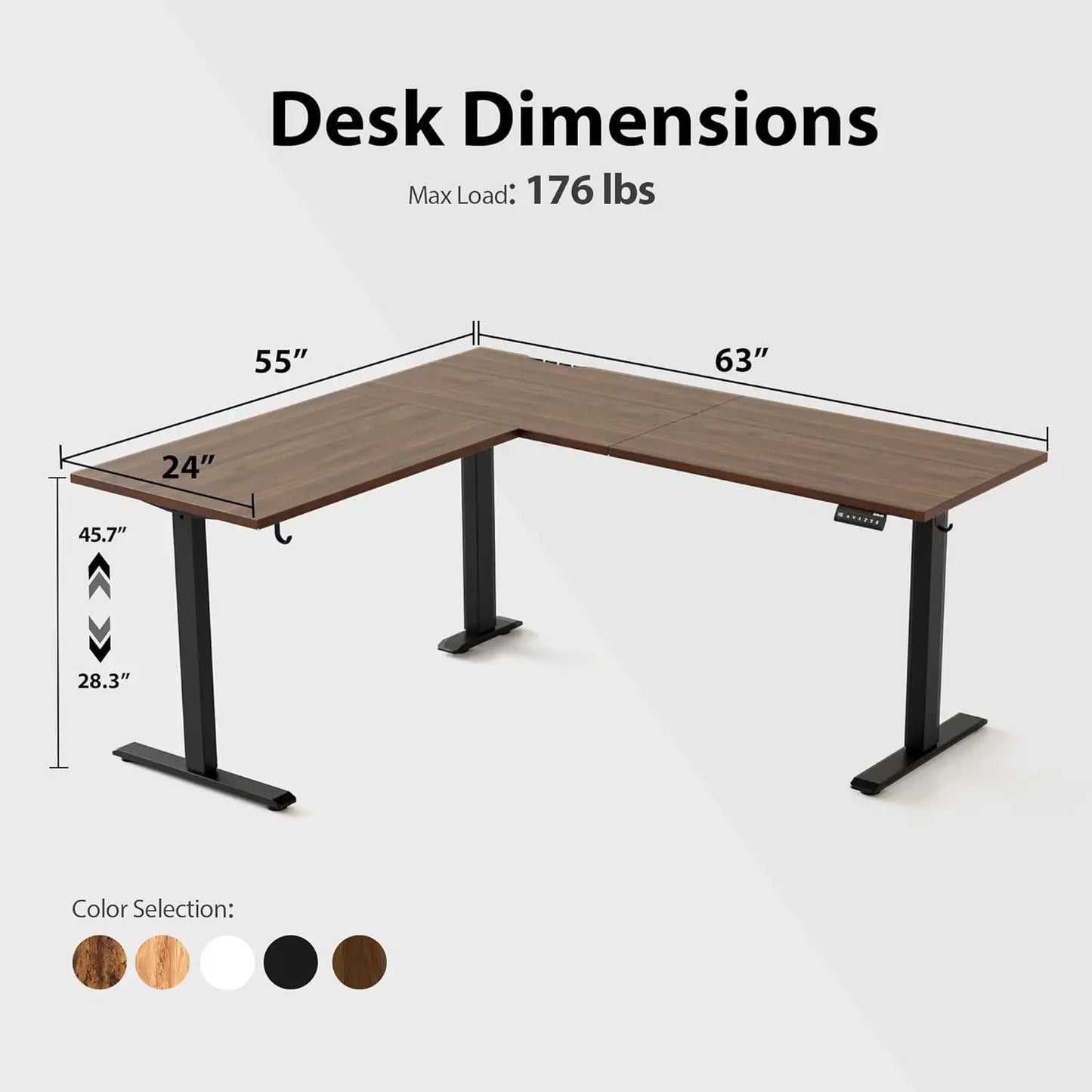 Electric L-Shaped Standing Desk
