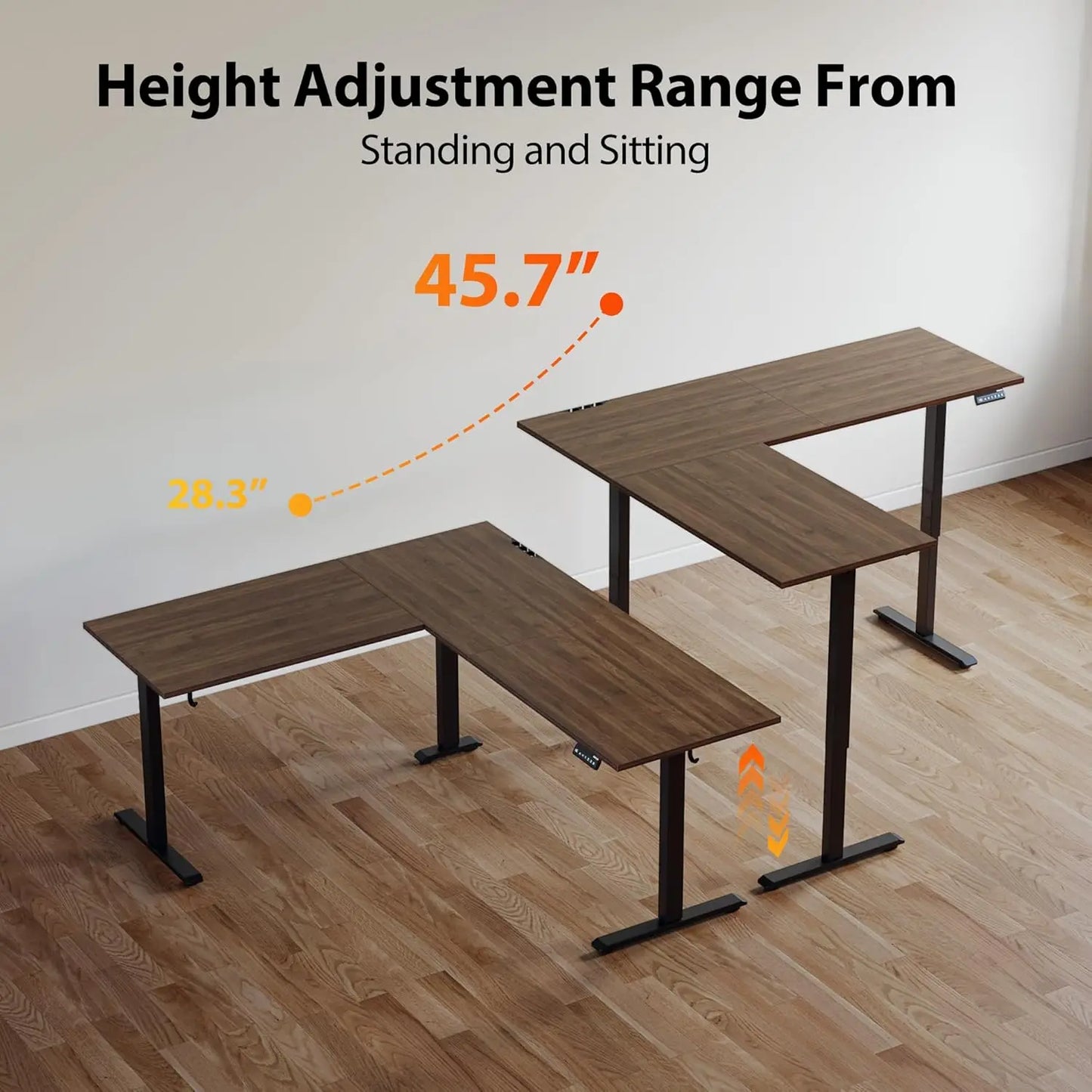 Electric L-Shaped Standing Desk