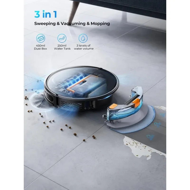 Robot Vacuum Mop Combo 4500Pa Suction