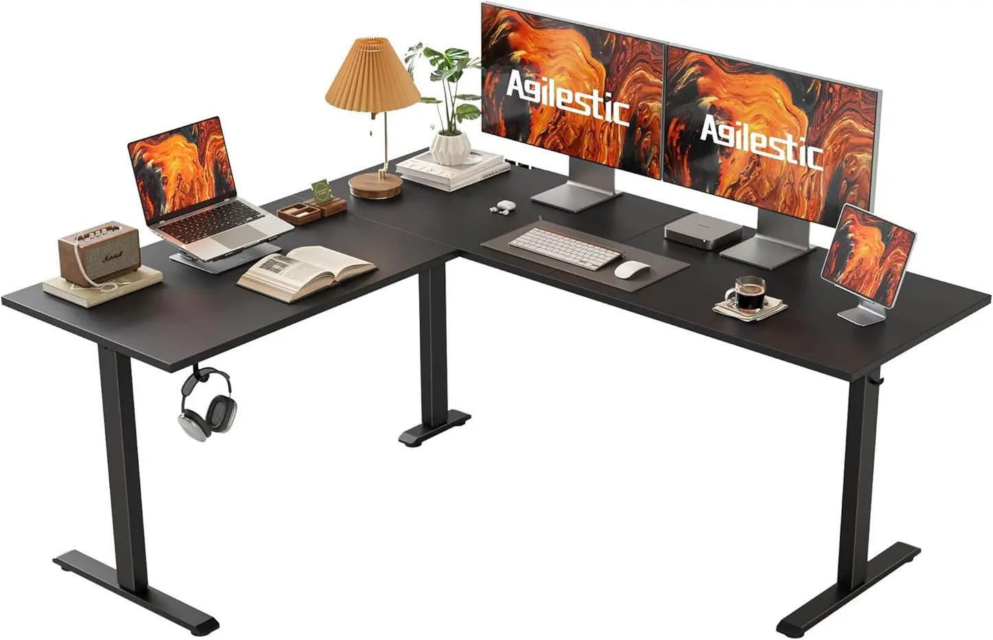 Electric L-Shaped Standing Desk