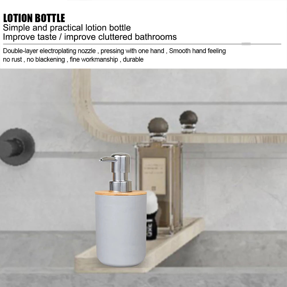 6-Piece Bamboo Plastic Bathroom Set