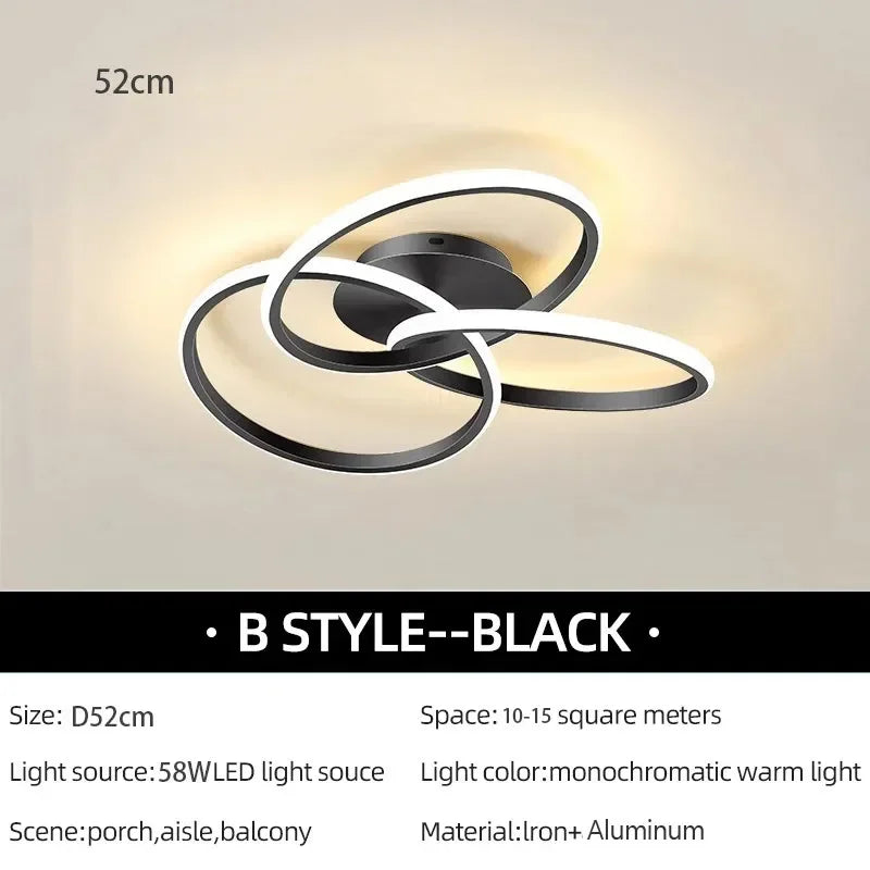 Modern Trefoil LED Ceiling Light