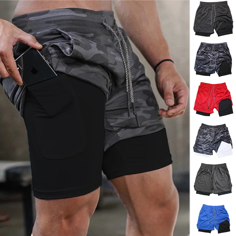Multi-Pocket Fitness Shorts