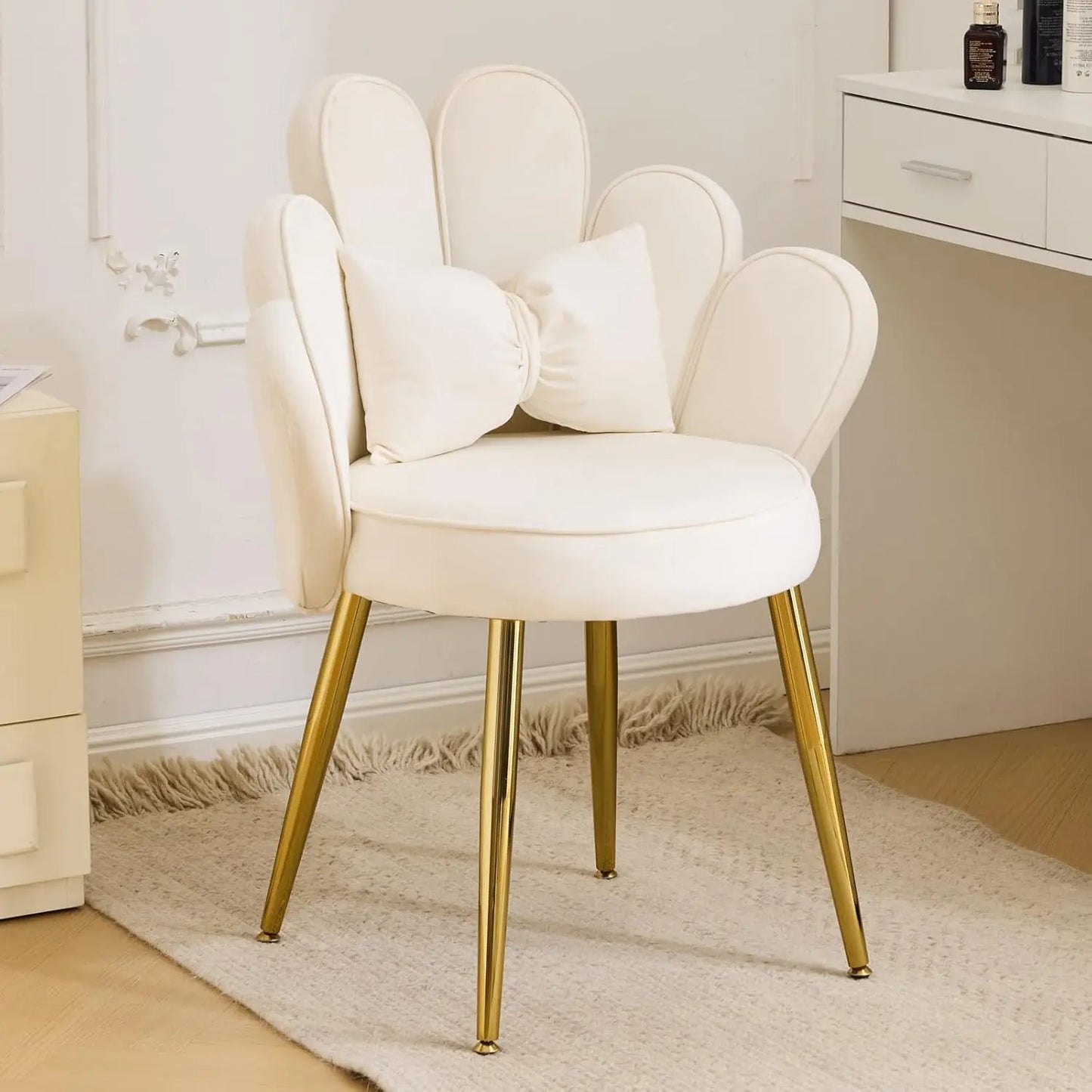 Pink Petal Vanity Chair