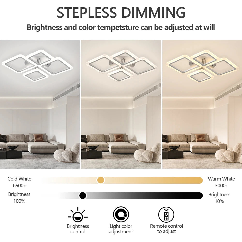 Modern Nordic Square LED Pendant Light