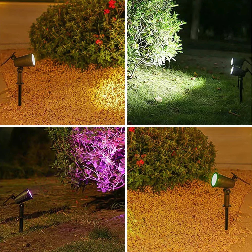 9 LED RGB Solar Spot Lights