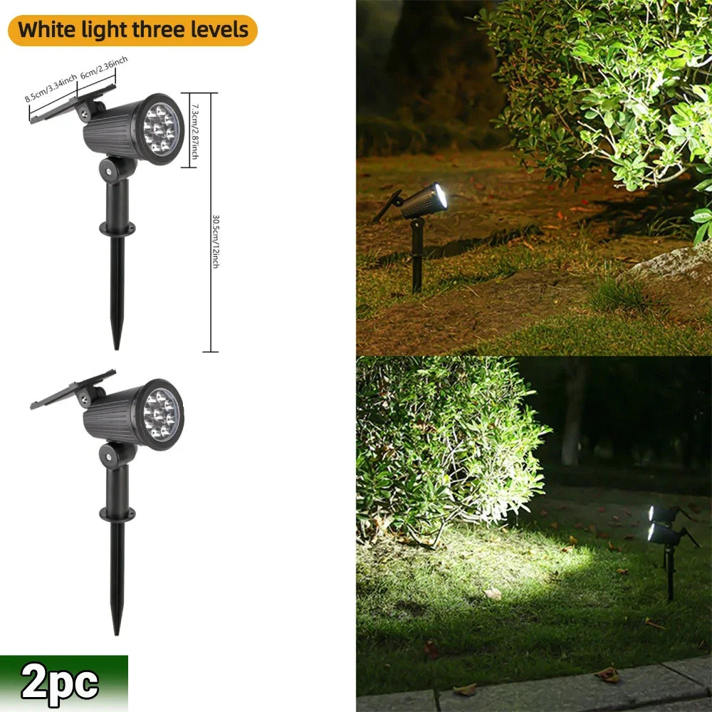 9 LED RGB Solar Spot Lights