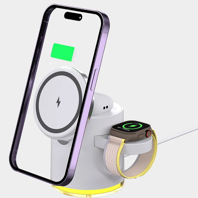Magnetic Qi2 3-in-1 Wireless Charger Stand