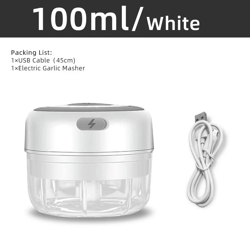 Electric Mini Food Chopper Garlic Masher