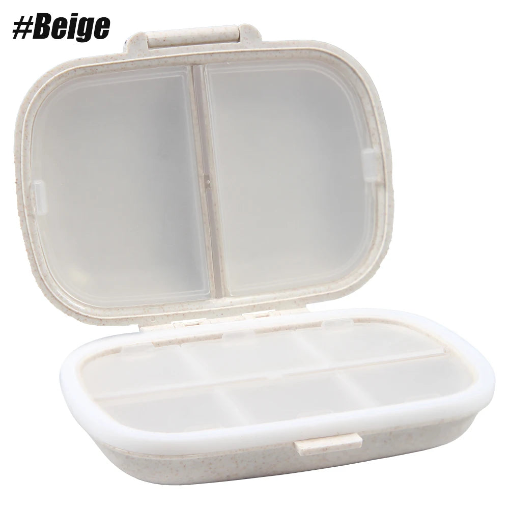 8-Compartment Portable Pill Organizer Box