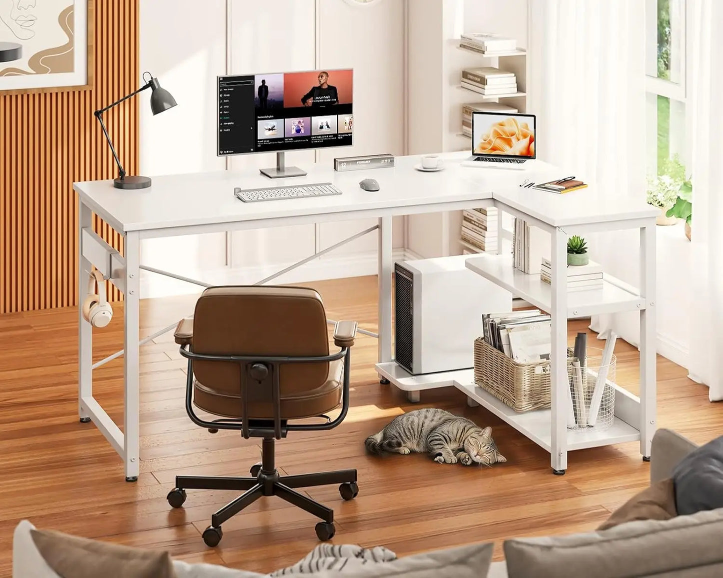 Casaottima L-Shaped Small Corner Desk