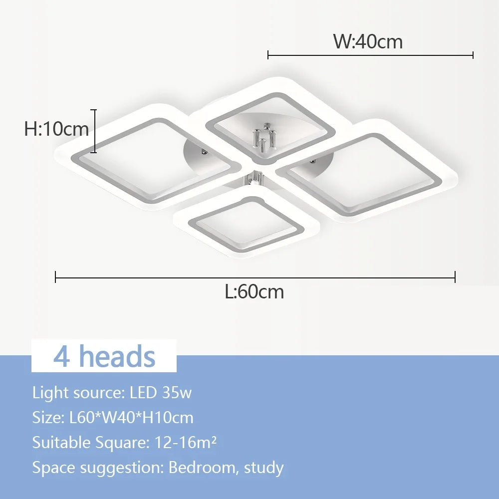 Modern Nordic Square LED Pendant Light