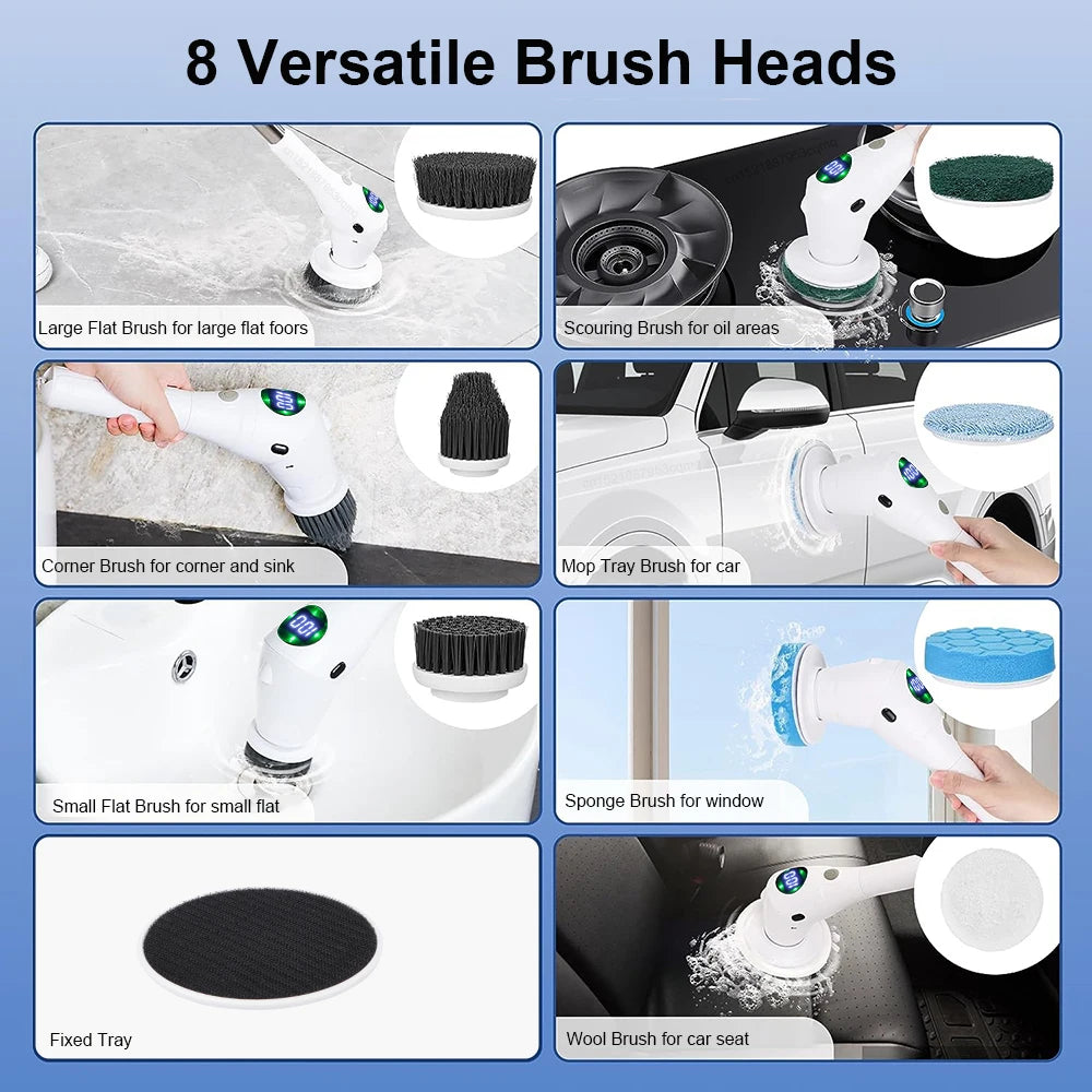 8-in-1 Wireless Electric Cleaning Brush