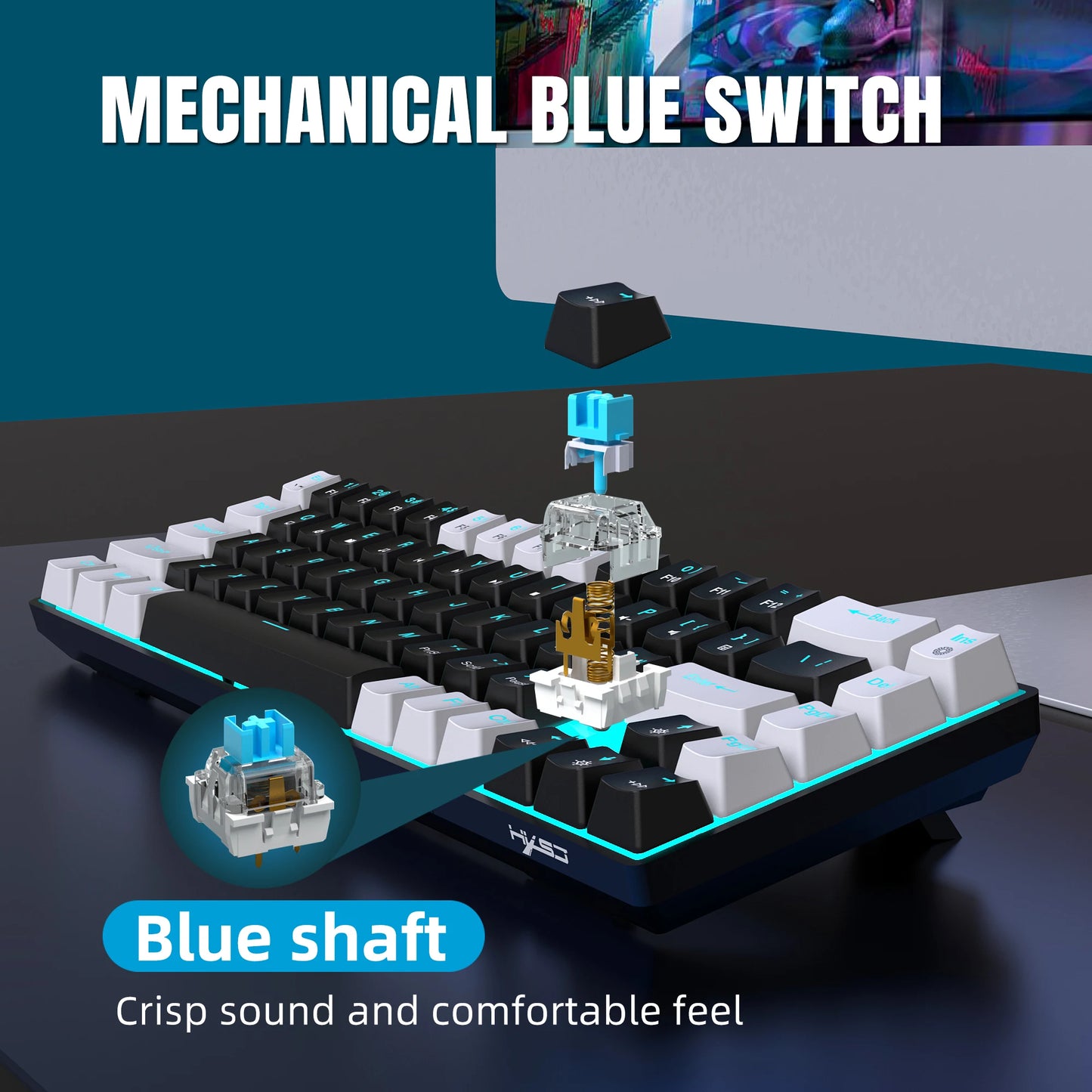 68-Key RGB Mechanical Keyboard