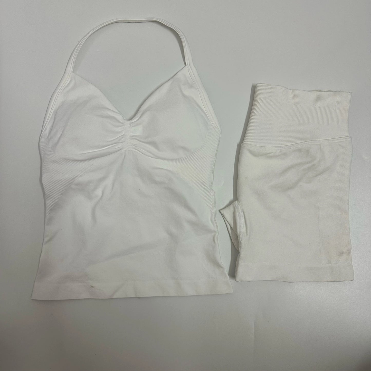 Backless Tank Top High-Waist Shorts