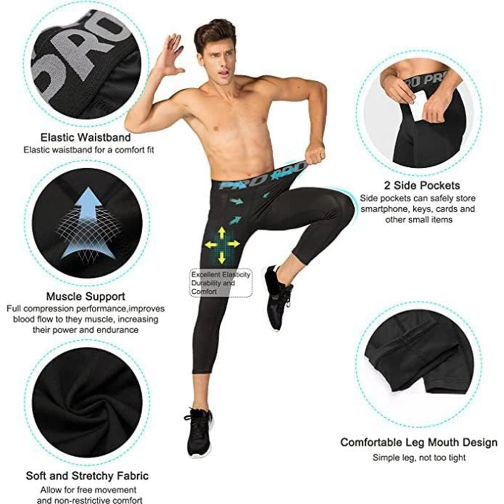Quick-Dry Athletic Running Workout Leggings