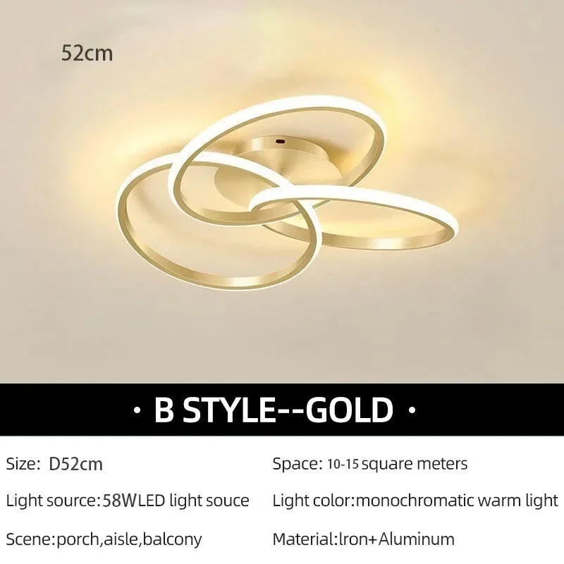 Modern Trefoil LED Ceiling Light