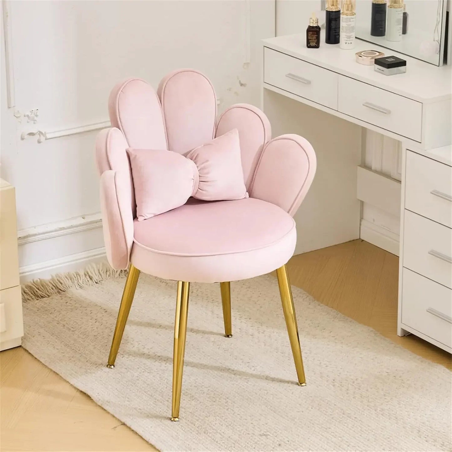 Pink Petal Vanity Chair