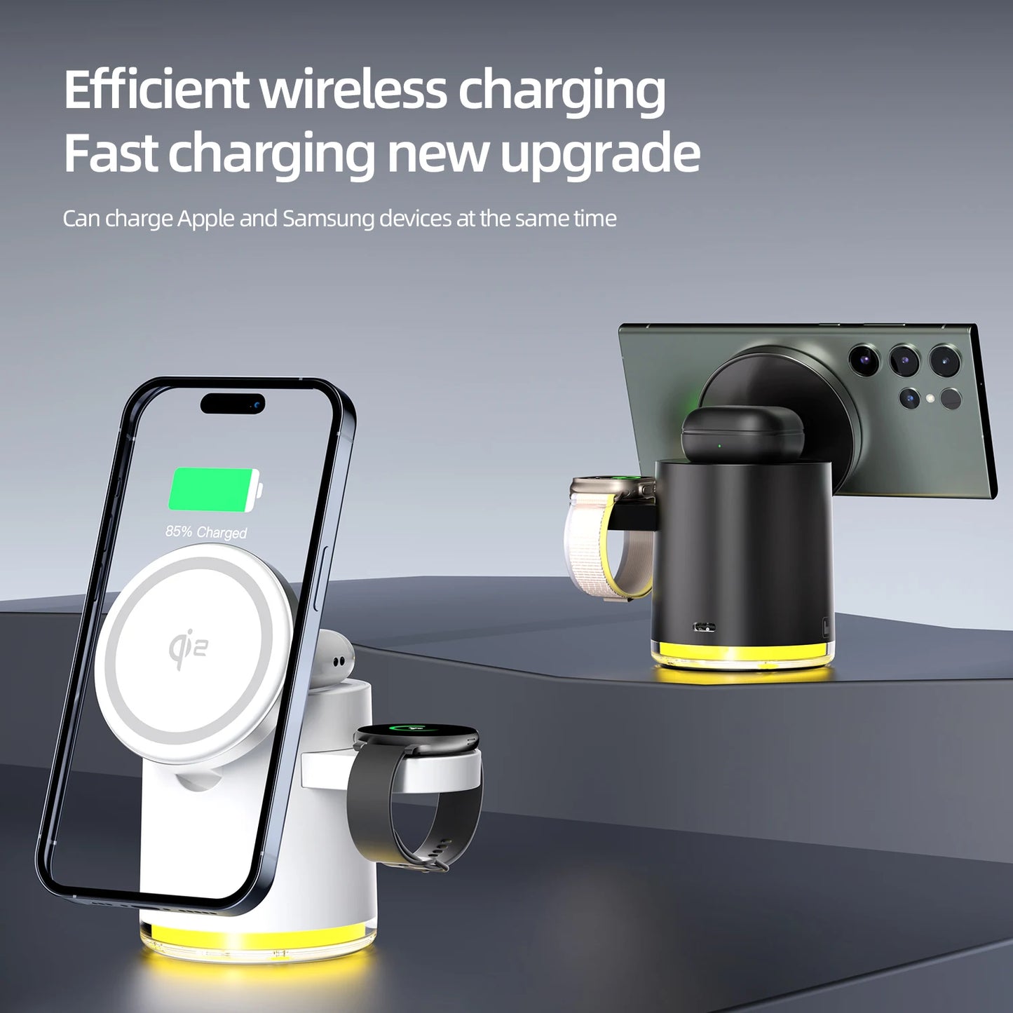 Magnetic Qi2 3-in-1 Wireless Charger Stand