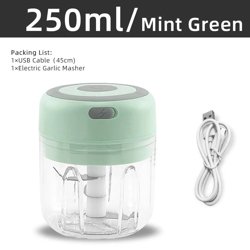 Electric Mini Food Chopper Garlic Masher