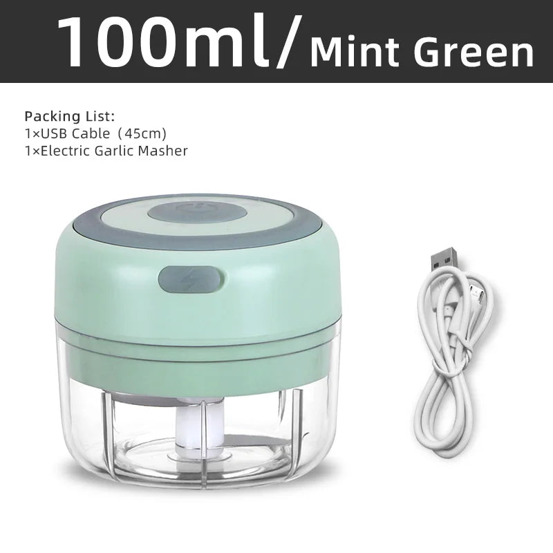 Electric Mini Food Chopper Garlic Masher