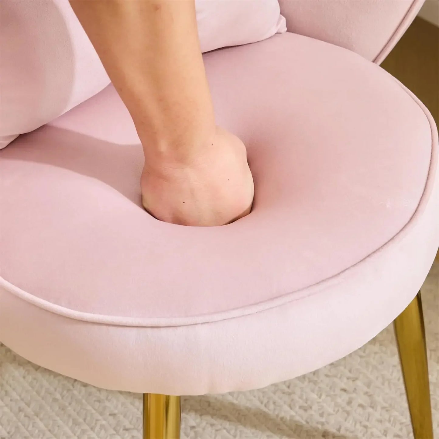 Pink Petal Vanity Chair