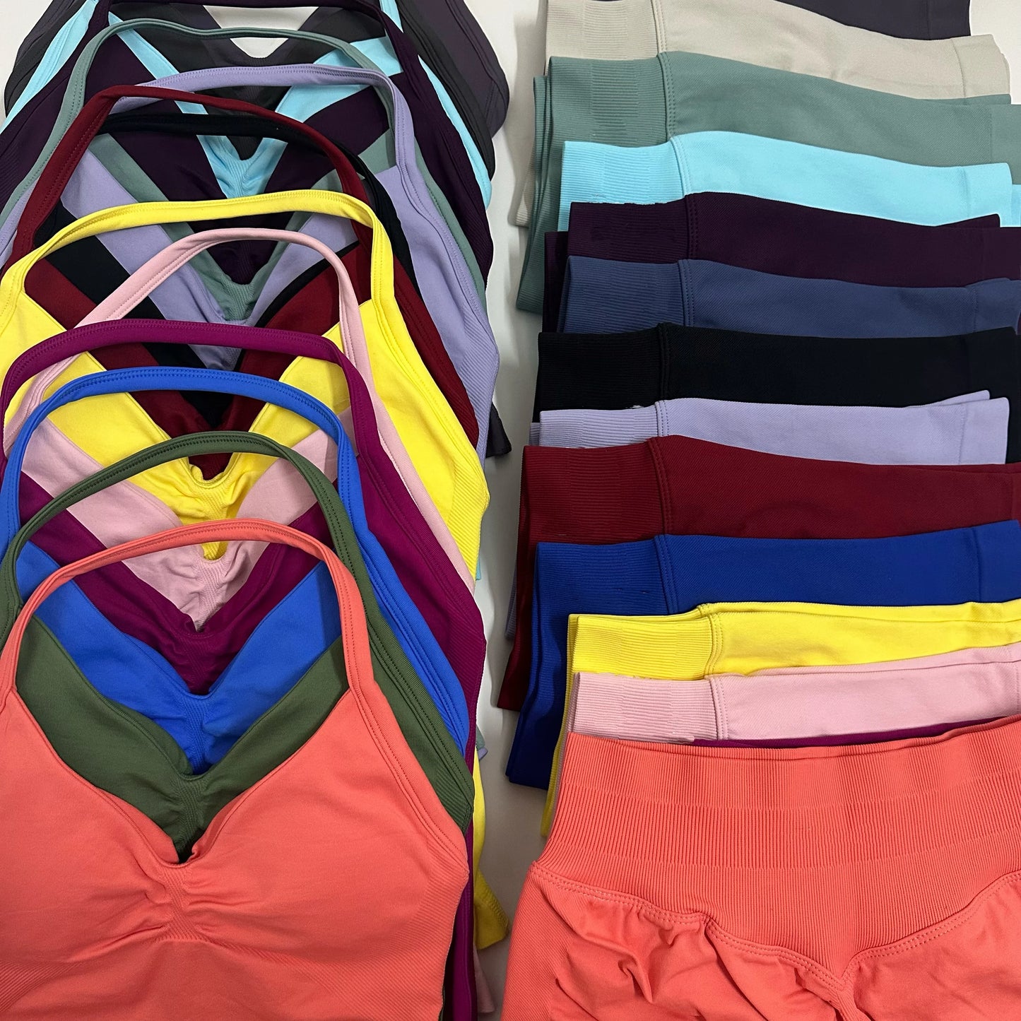 Backless Tank Top High-Waist Shorts