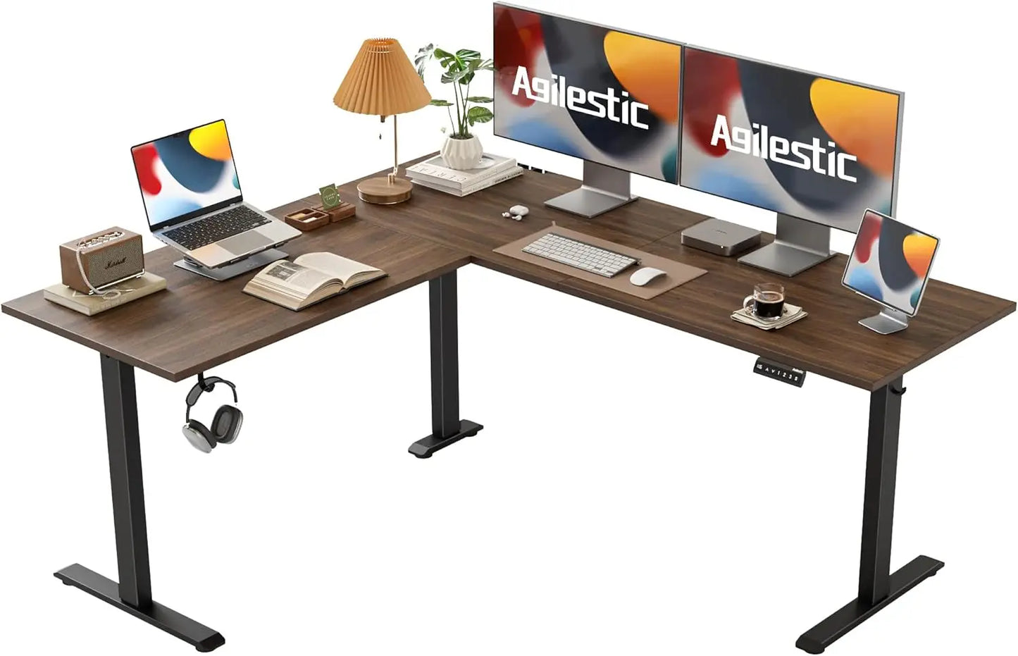 Electric L-Shaped Standing Desk
