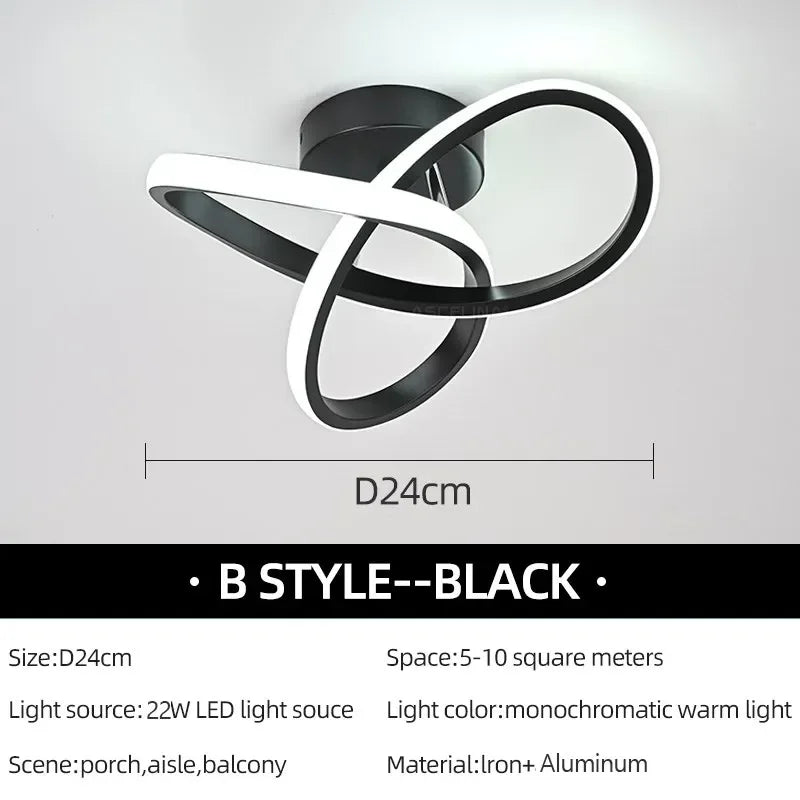 Modern Trefoil LED Ceiling Light