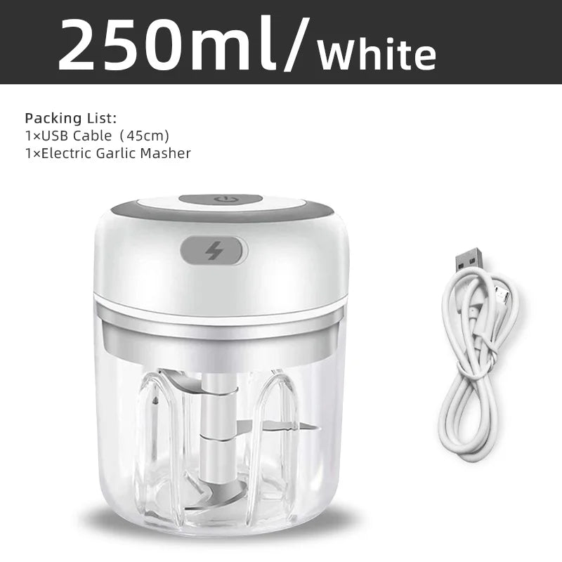 Electric Mini Food Chopper Garlic Masher