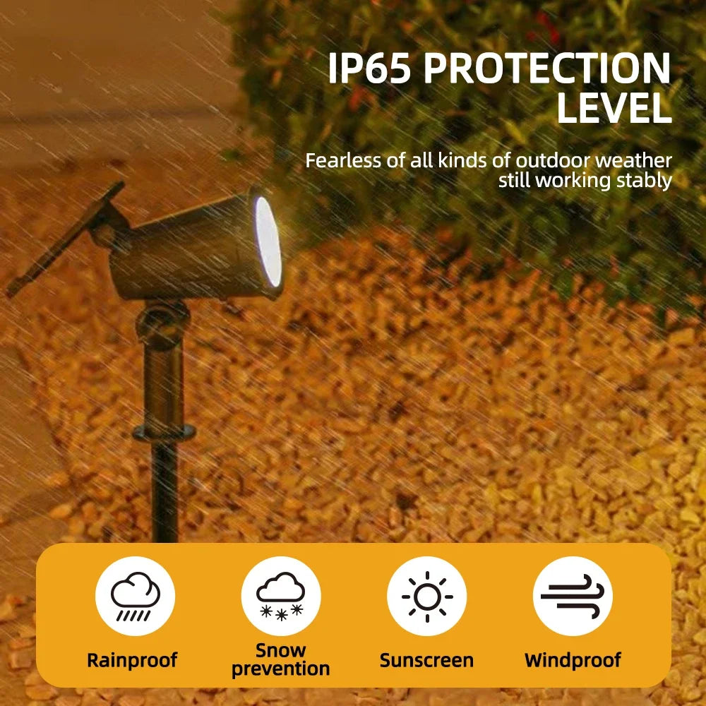 9 LED RGB Solar Spot Lights