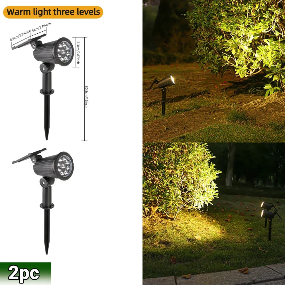 9 LED RGB Solar Spot Lights