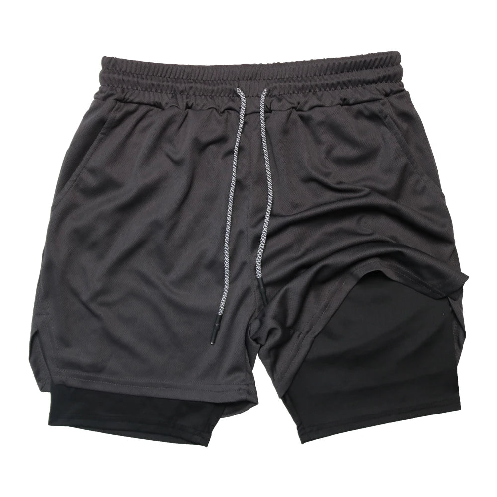 Multi-Pocket Fitness Shorts