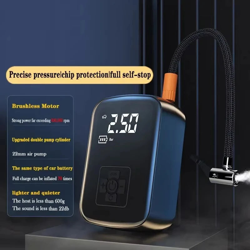 Wireless Wired Car Tire Inflator Pump