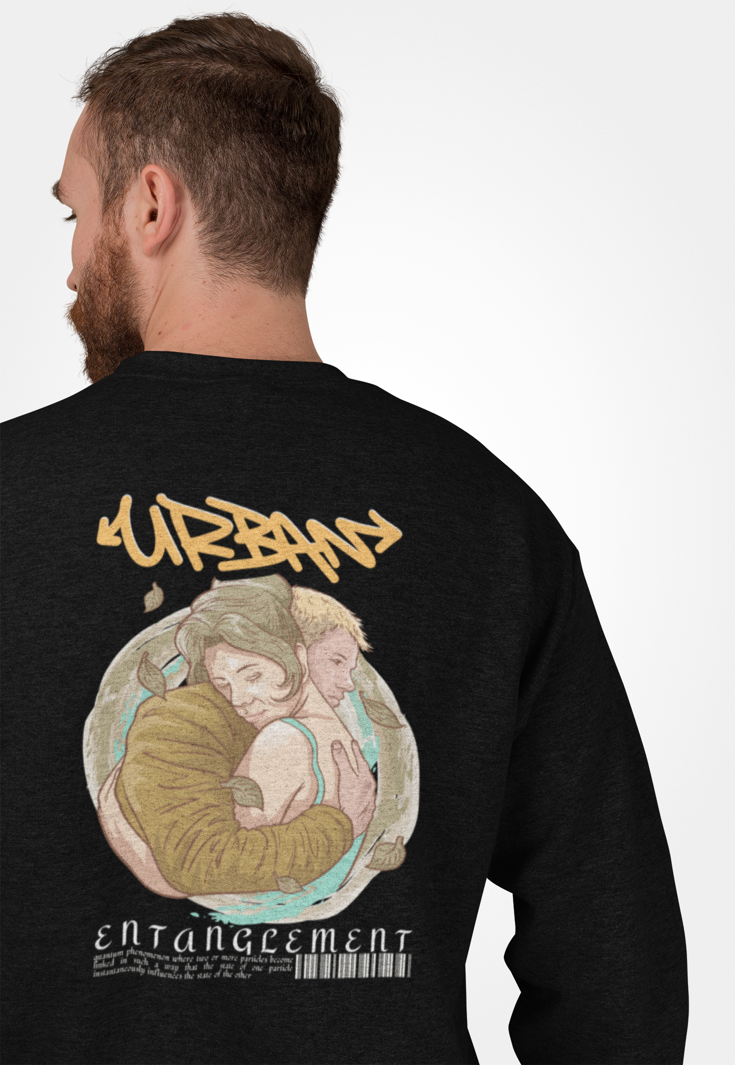 Graphic Designed Minimalist Urban Entanglement Crewneck Sweatshirt