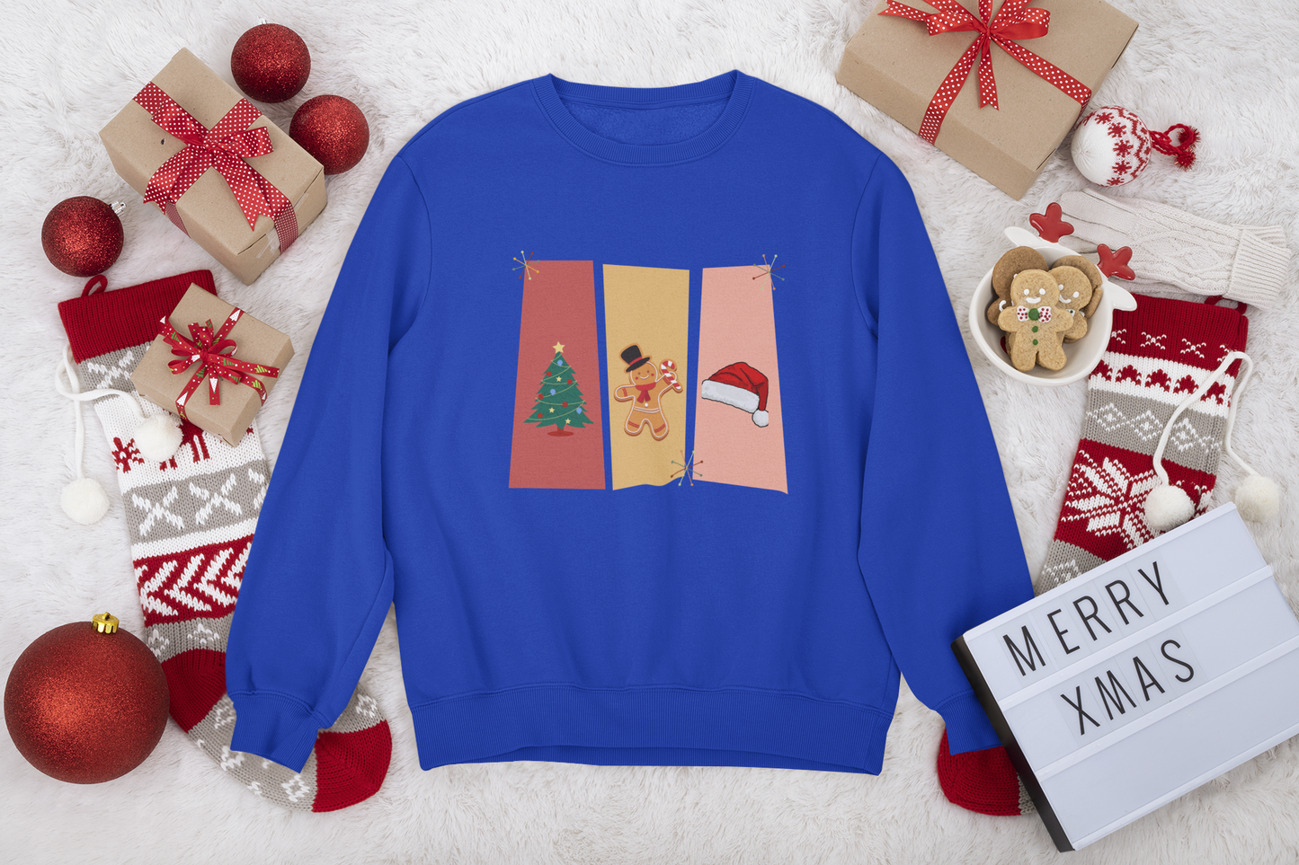 Graphic Designed Holiday Christmas Unisex Crewneck Sweatshirt