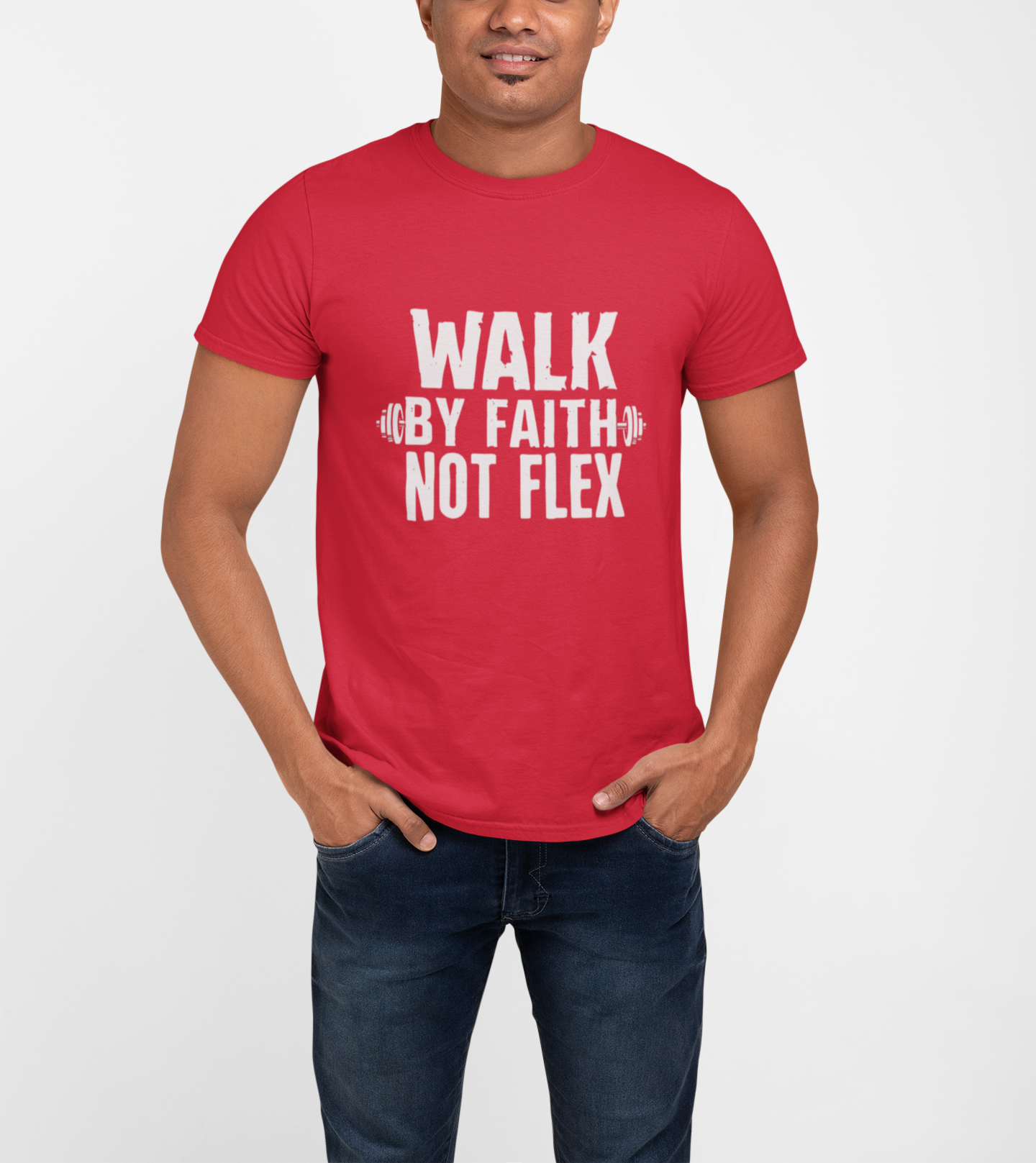 Walk by Faith Not Flex Unisex Bible Verse T-Shirt