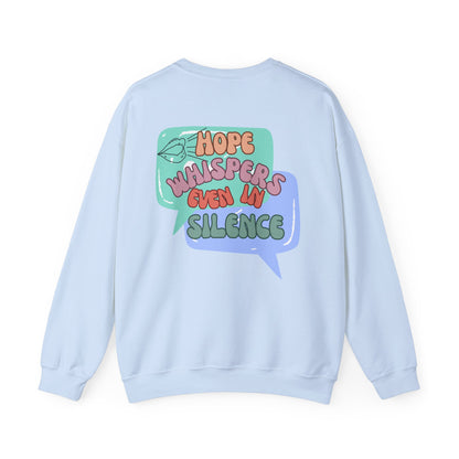 Graphic Designed Minimalist  Hope Whispers Crewneck Sweatshirt