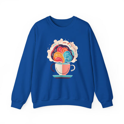 Graphic Designed Minimalist Unisex Coffee Genuis Crewneck Sweatshirt
