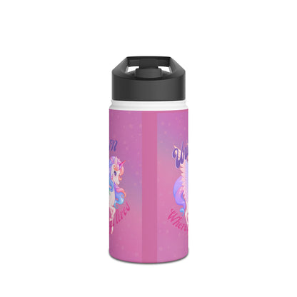 Graphic Designed Kids Stainless Steel Water Bottle, Standard Lid